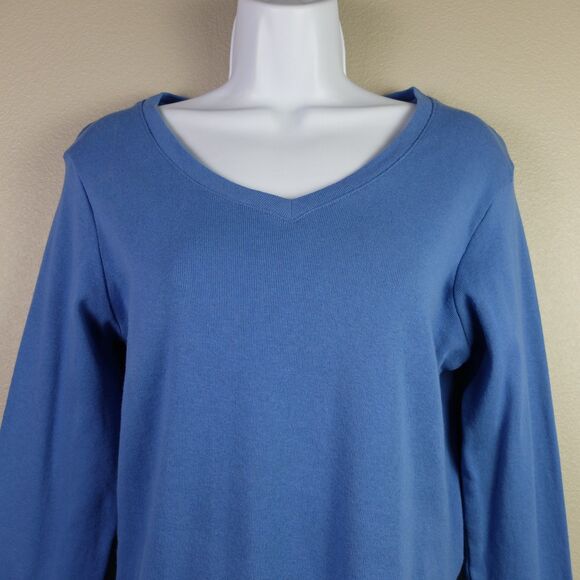 Lena Jeans Blue Base Layer Long Sleeve Top Size Medium - Picture 3 of 8